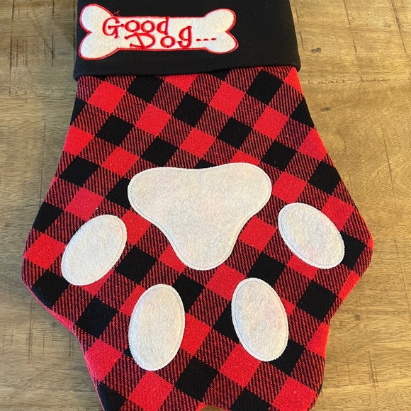 Christmas Stocking dog paw - Picture 1 of 2